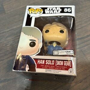 Han Solo Funko Pop Star Wars Bobblehead,‎ Lootcrate Exclusive W/ Box